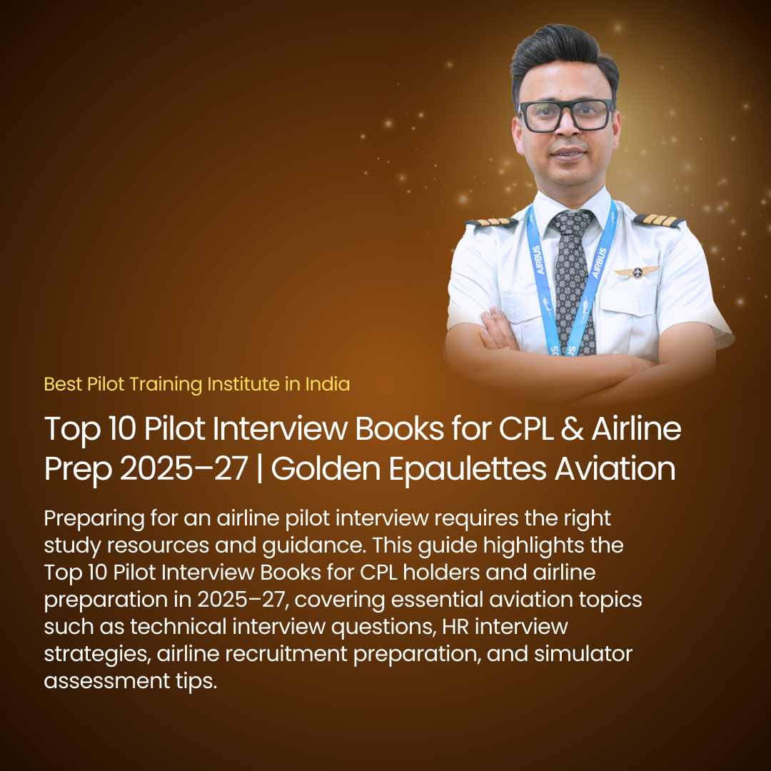 Top 10 Pilot Interview Books for CPL & Airline Prep 2025–27 | Golden Epaulettes Aviation